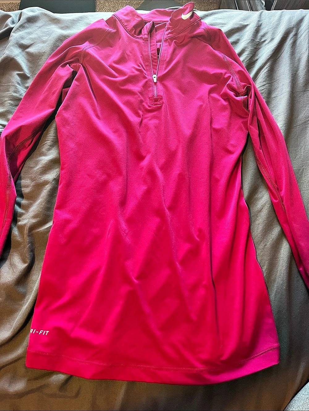 Nike Dri-FIT Quarter-Zip Long Sleeve Running Top Pink Long Sleeve Running Top